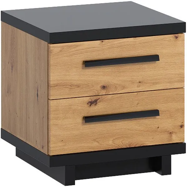 Stolik nocny INEZA IN12 dąb artisan / czarny