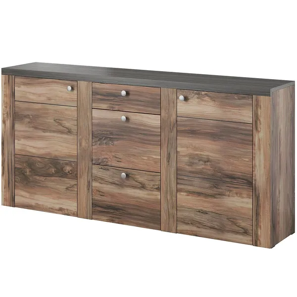 Komoda LORAN LO25 satin nussbaum / touchwood