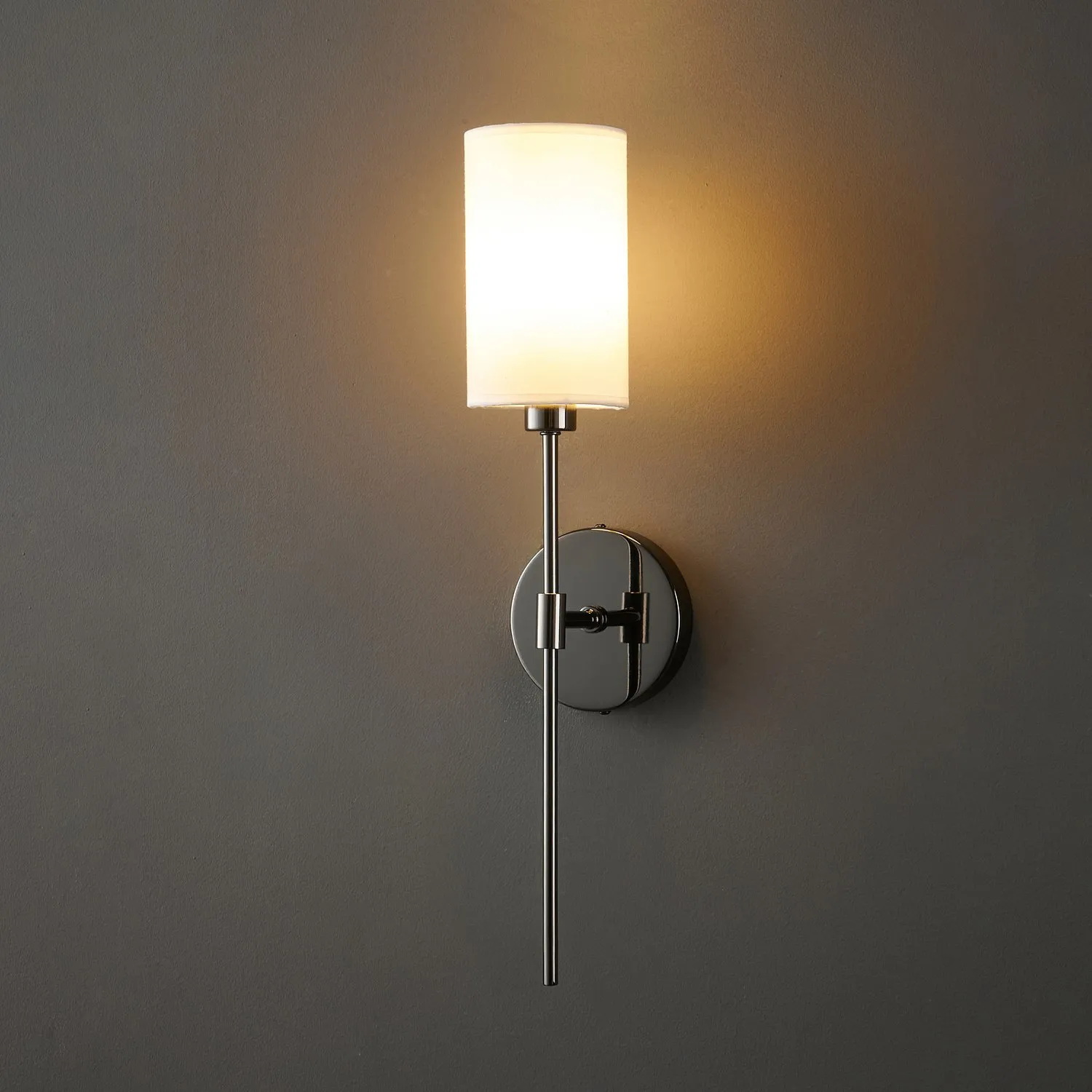 Lampa ścienna DARLING 53 cm- czarny kinkiet z abażurem - obrazek 8
