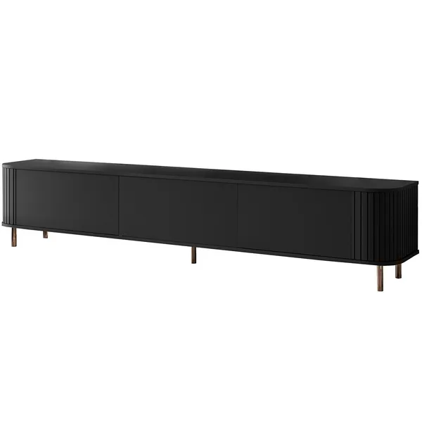 Komoda RTV 220 3K ZENO czarny / złoty