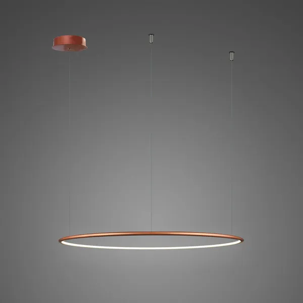 Lampa wisząca Ledowe Okręgi No.1 60cm 3k miedziana pająk