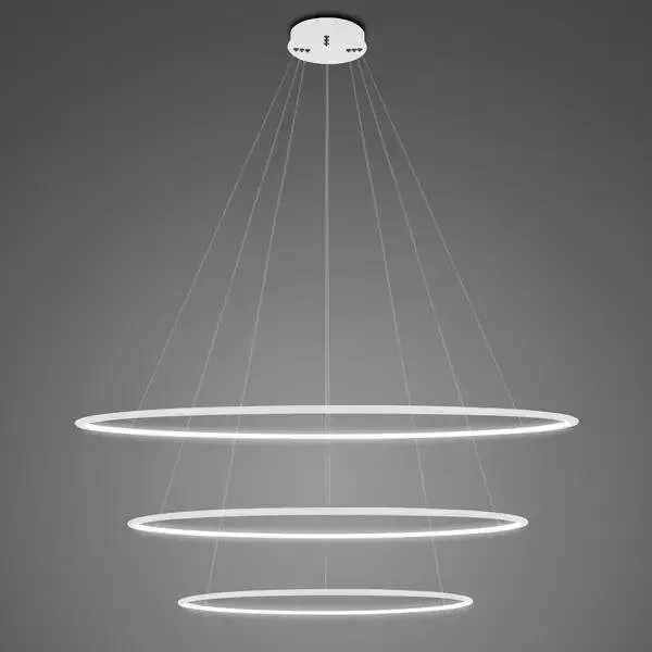 Lampa wisząca Ledowe Okręgi No.3 100cm 4k biała