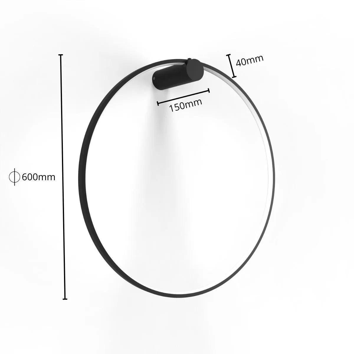 Kinkiet Mirror S czarny IP44 LED CCT - obrazek 15