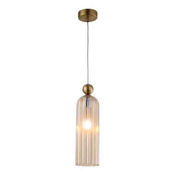 Lampa wisząca Piega 1 Bursztynowa 1xE14