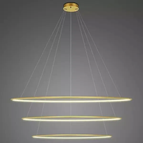 Lampa wisząca Ledowe Okręgi No.3 150cm 3k złota