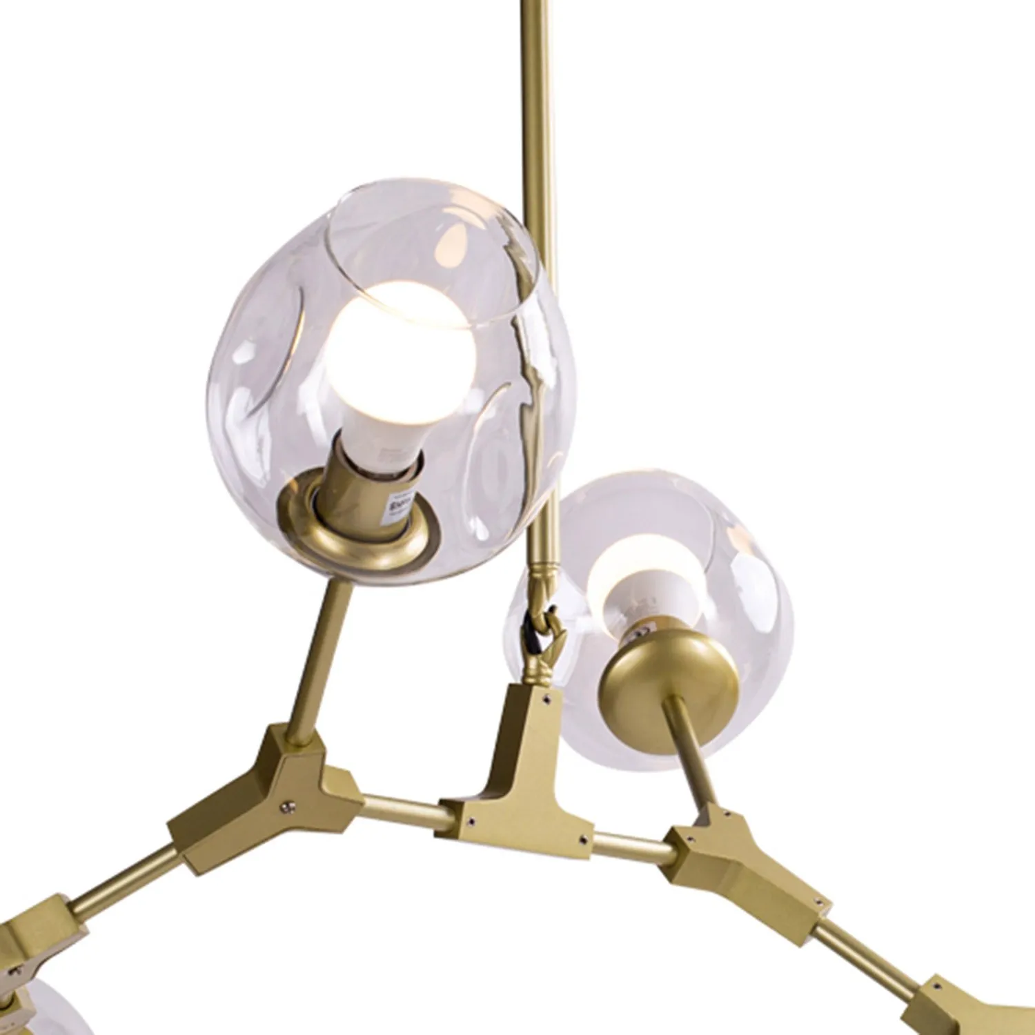 Lampa wisząca MODERN ORCHID-6 złoto transparentna 130 cm - obrazek 3