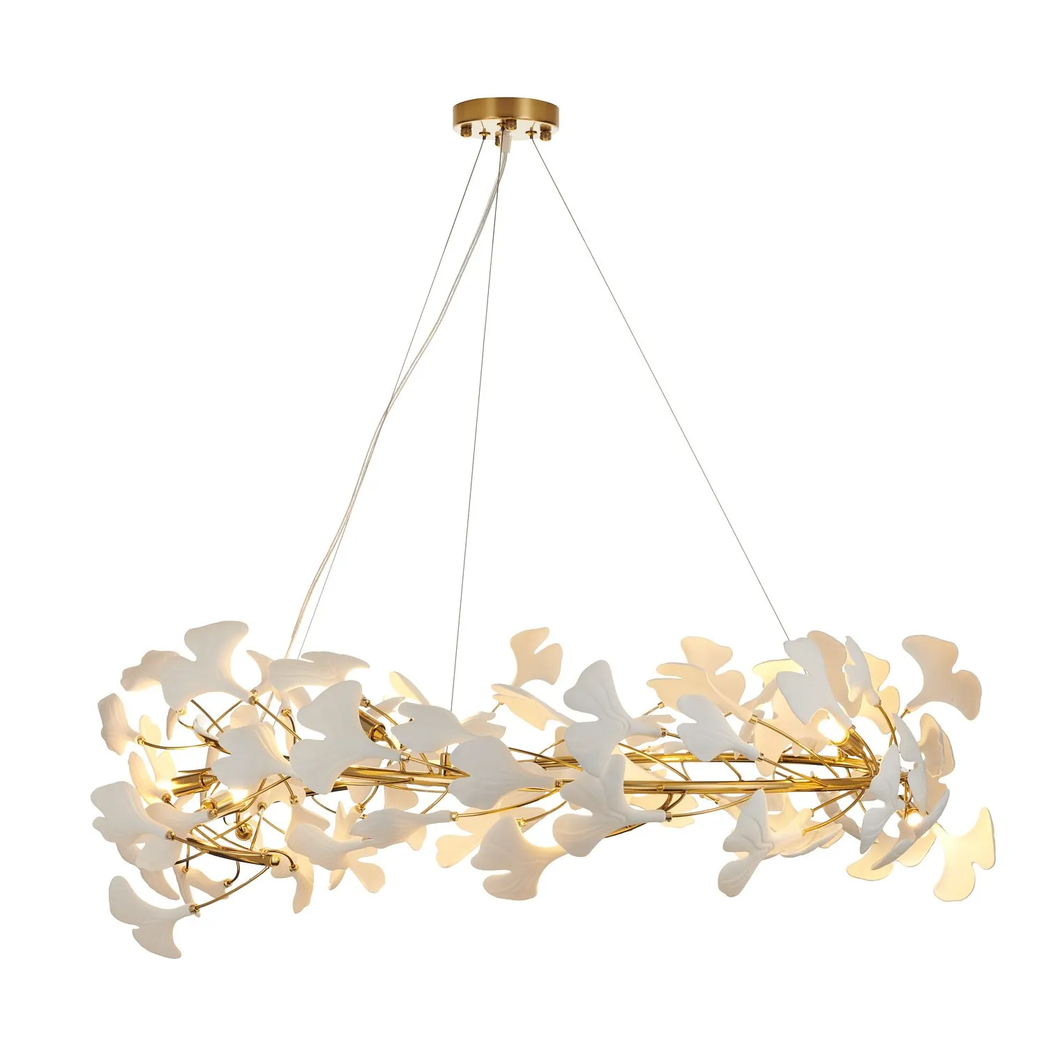 Lampa wisząca BOTANIKA 100 cm - złota, G9, regulowana, designerska - obrazek 10