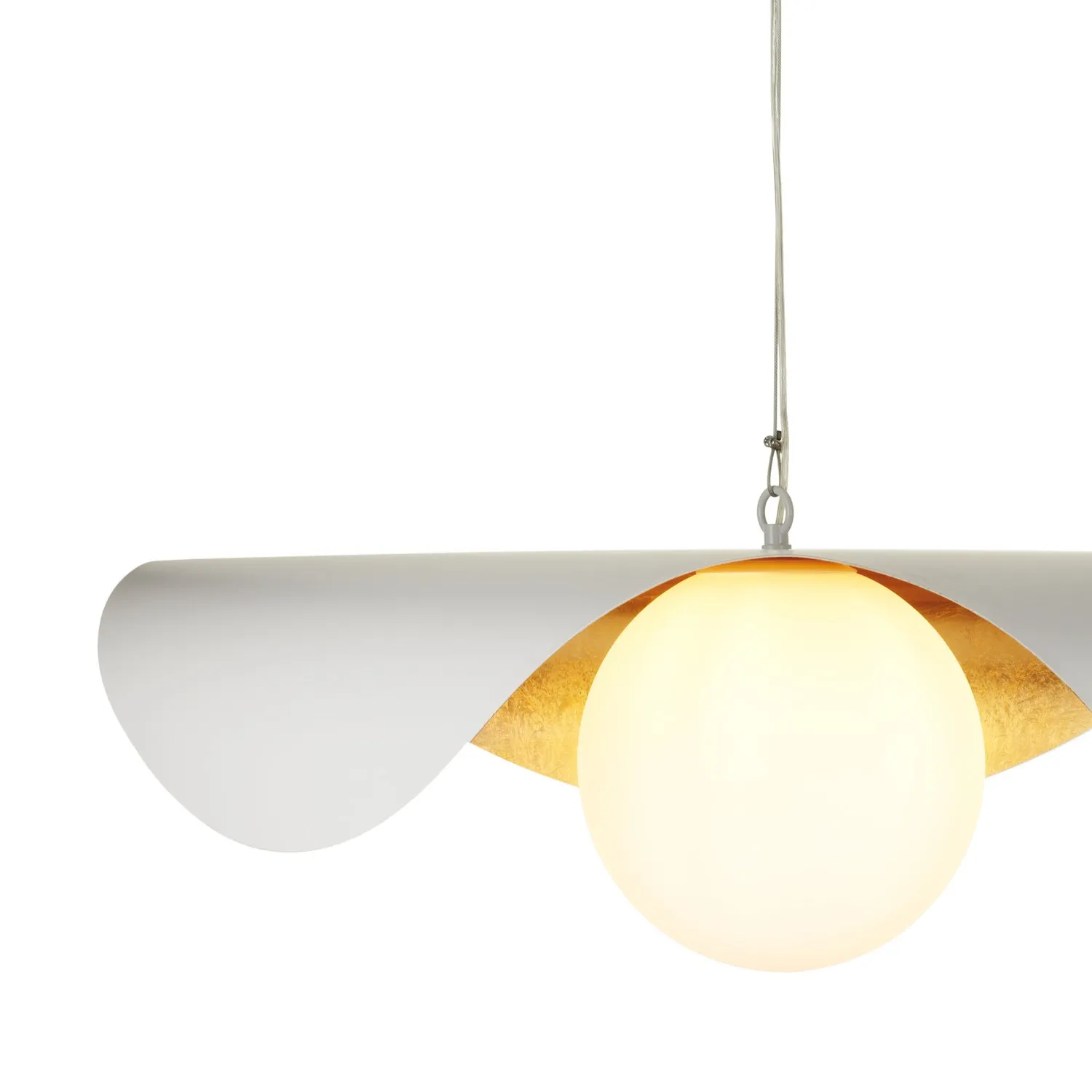 Lampa wisząca ENZO 80 cm - biało złota - obrazek 13