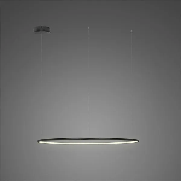 Lampa wisząca Ledowe Okręgi No.1 CO 60cm 3k czarna ściemnialna