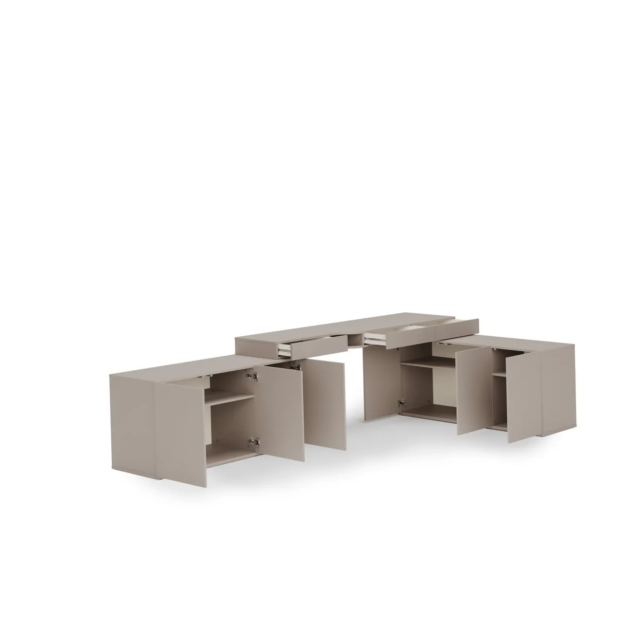 Meble młodzieżowe WOOW SET 07P szampański / clay grey - obrazek 2