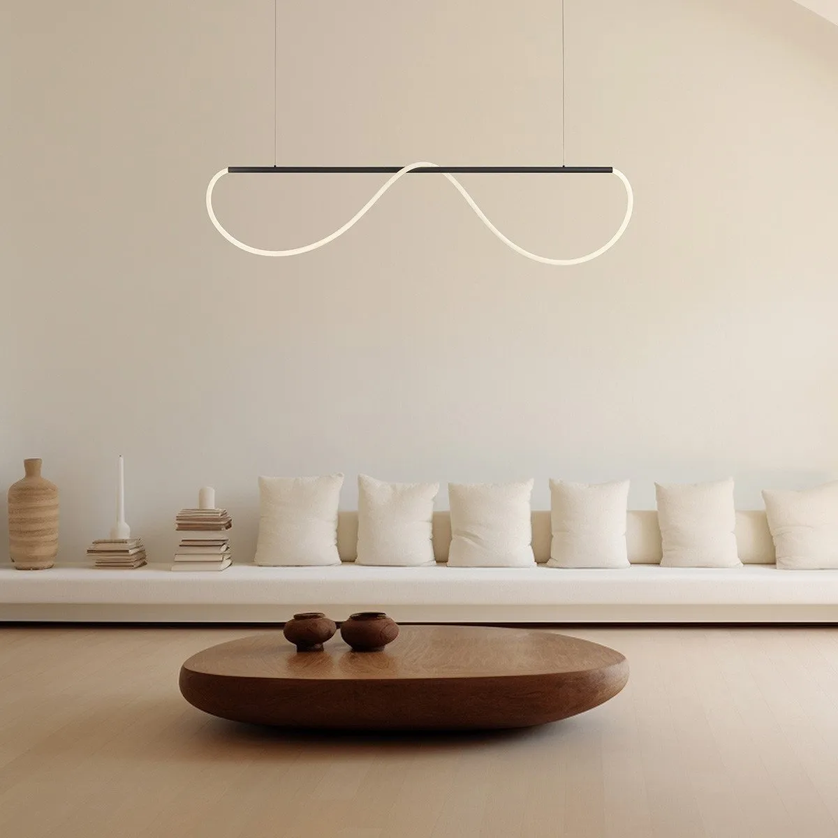 Lampa wisząca Meleca M czarna LED CCT - obrazek 4