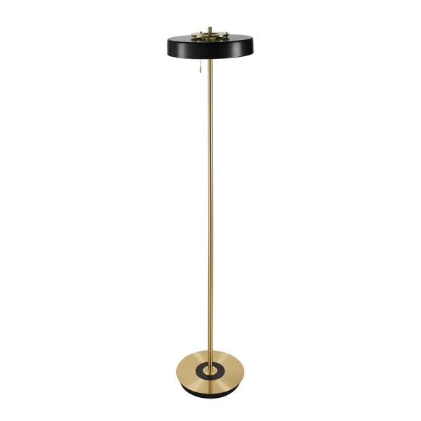 Lampa podłogowa ARTDECO 150 cm - czarno - złota nowoczesna
