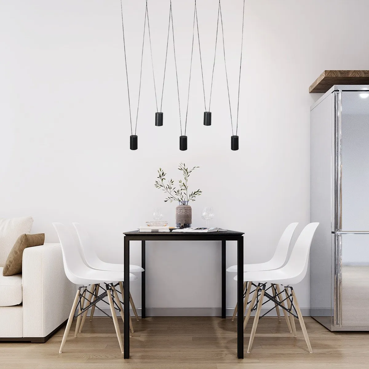 Lampa wisząca Toledo czarna 5xGU10 - obrazek 5