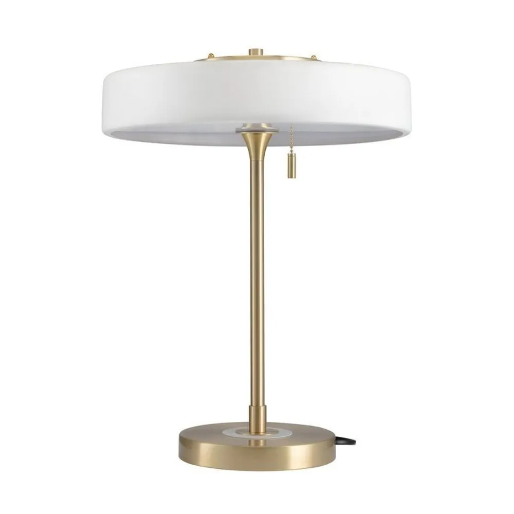 Lampa stołowa ARTDECO - biało - złota - obrazek 3