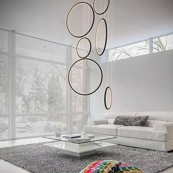 Lampa wisząca Ledowe Okręgi No.8 czarny 90cm 3k - obrazek 4