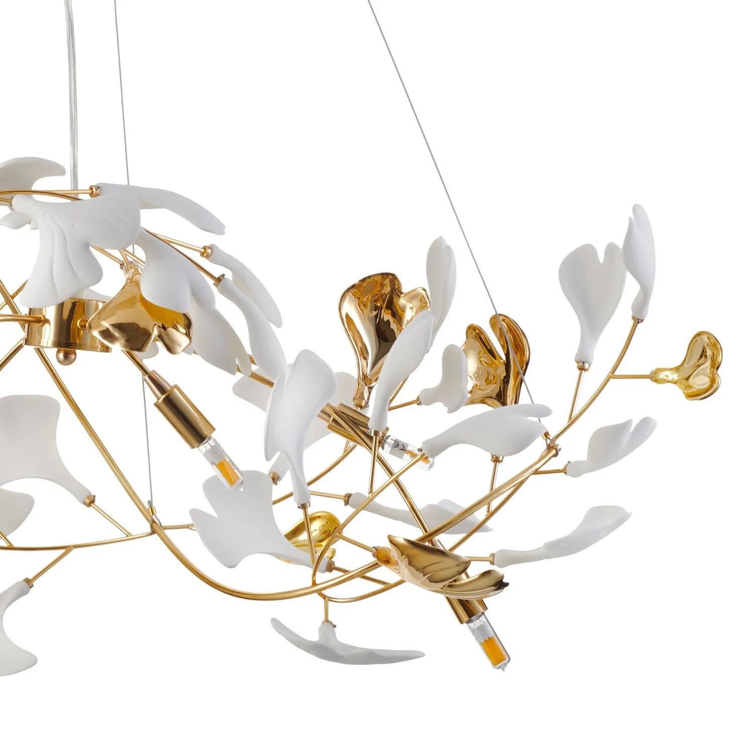Lampa wisząca BOTANIKA GOLD 100 cm - złota, G9, regulowana, designerska - obrazek 10