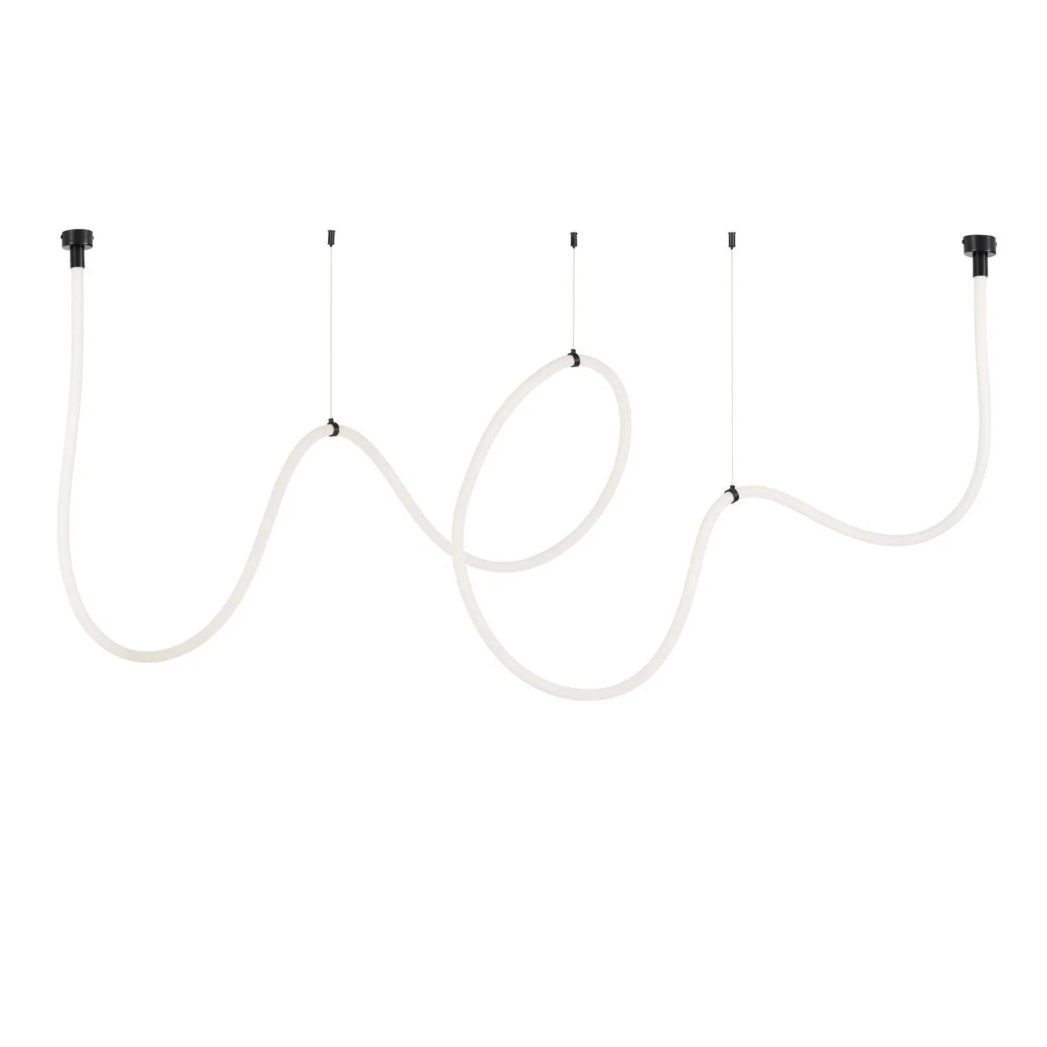 Lampa wisząca SNAKE LED wąż ledowy czarna 500 cm