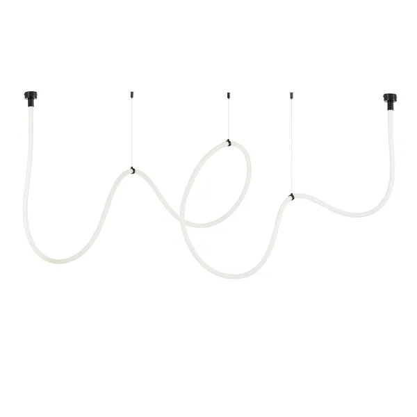 Lampa wisząca SNAKE LED wąż ledowy czarna 500 cm