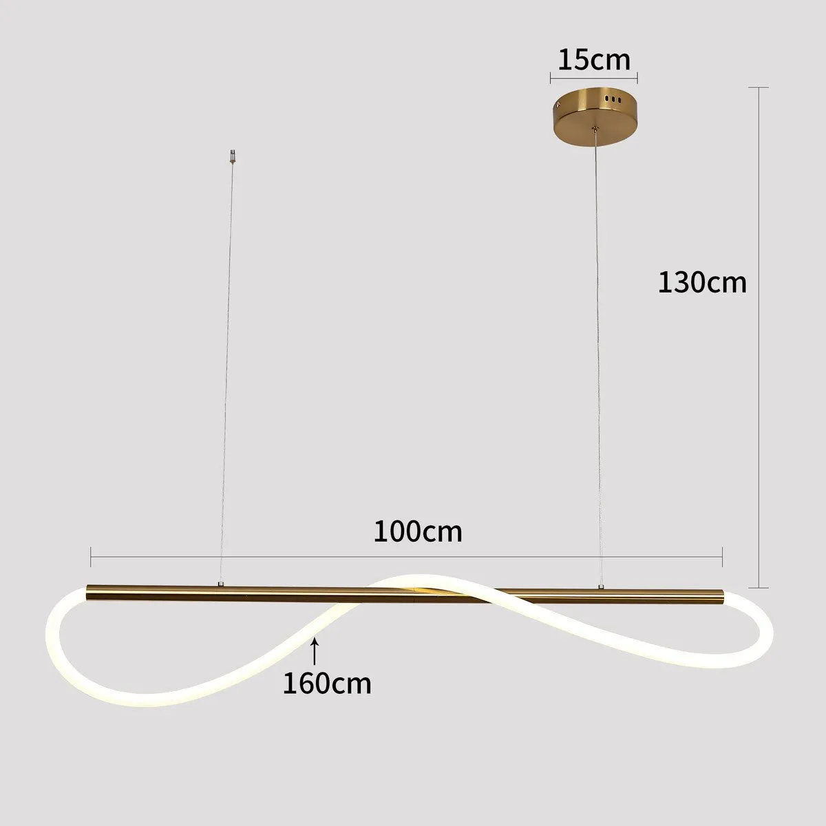 Lampa wisząca Meleca S złota LED CCT - obrazek 10