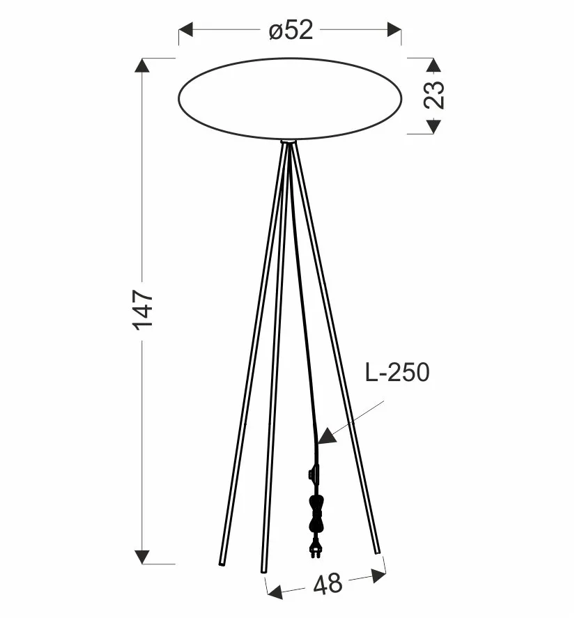 Lampa podłogowa CAFEE’ z abażurem brązowym mokka 52 cm - lampa stojąca w stylu skandynawskim E27 - obrazek 3
