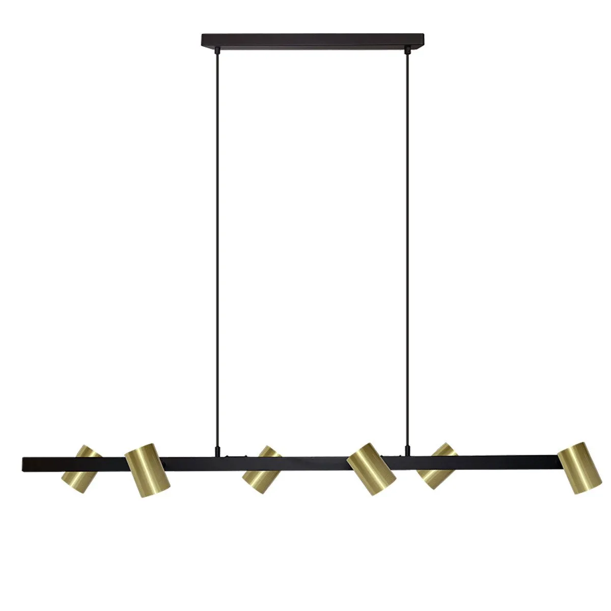 Lampa wisząca Snow 6 złoto - czarna 6xGU10