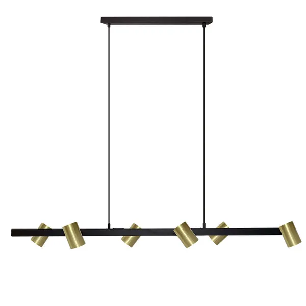 Lampa wisząca Snow 6 złoto - czarna 6xGU10