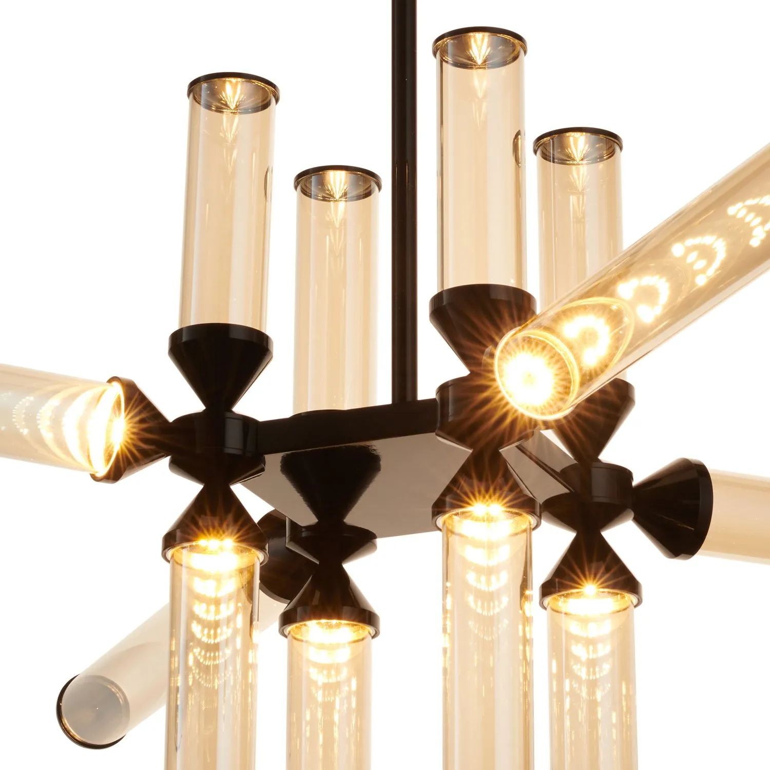 Lampa wisząca QUADRO-12 LED bursztynowe szklane klosze - obrazek 10