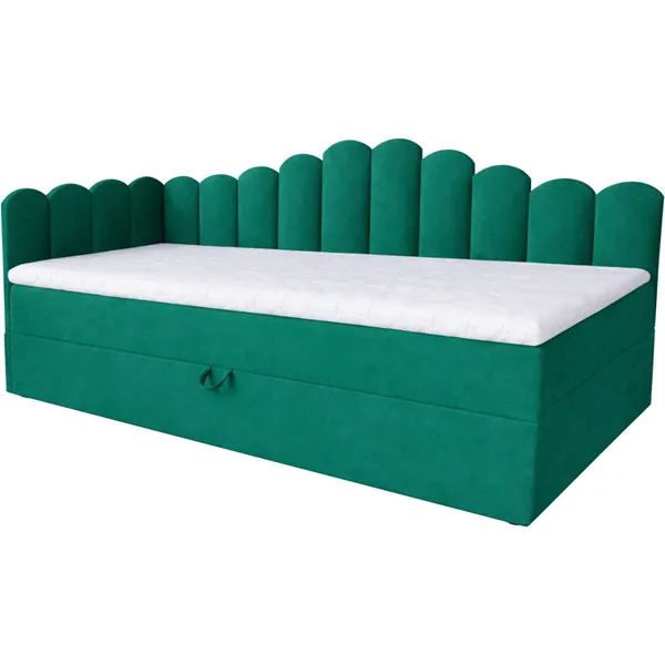 Łóżko dziecięce tapicerowane 80x200 NELA royal 33 lewe