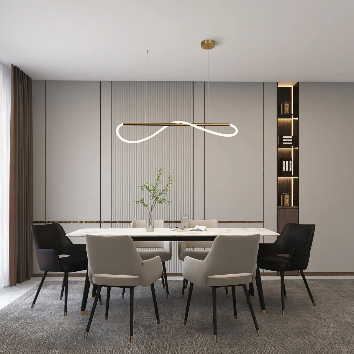 Lampa wisząca Meleca S złota LED CCT - obrazek 2