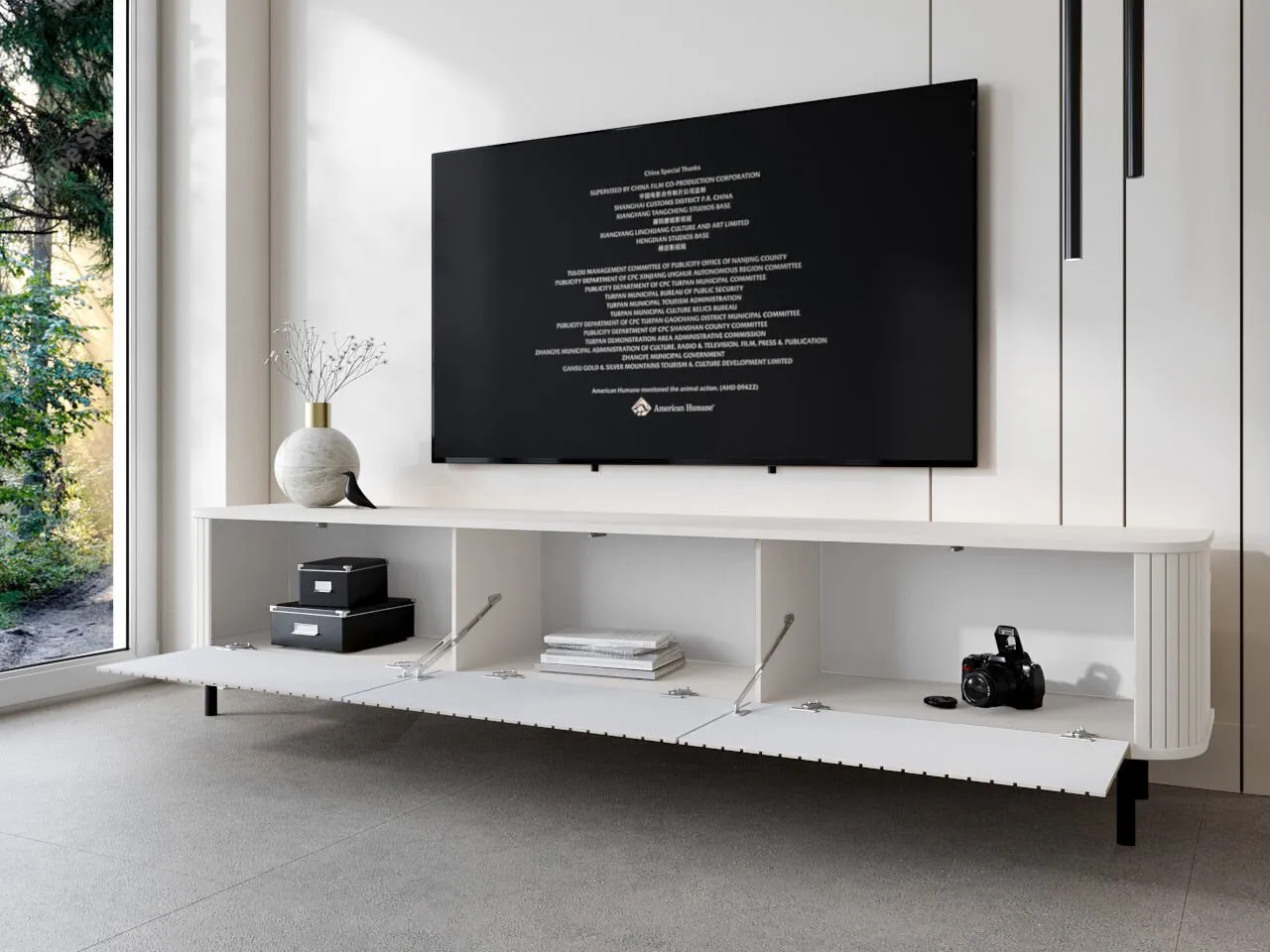 Komoda RTV ZYLIO 215N biały - obrazek 5