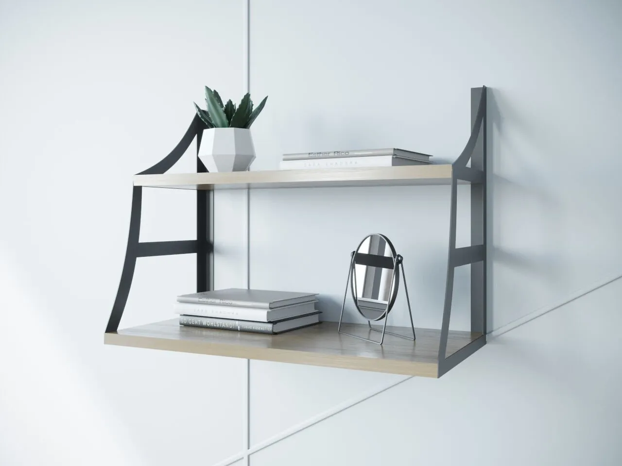 Półka JULIA DUO 60cm dąb lancelot - obrazek 5