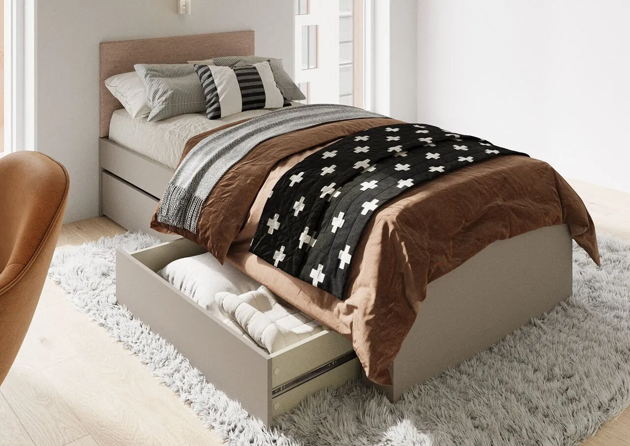 Łóżko rozsuwane 90x200 clay gray WOOW WO12 - obrazek 5