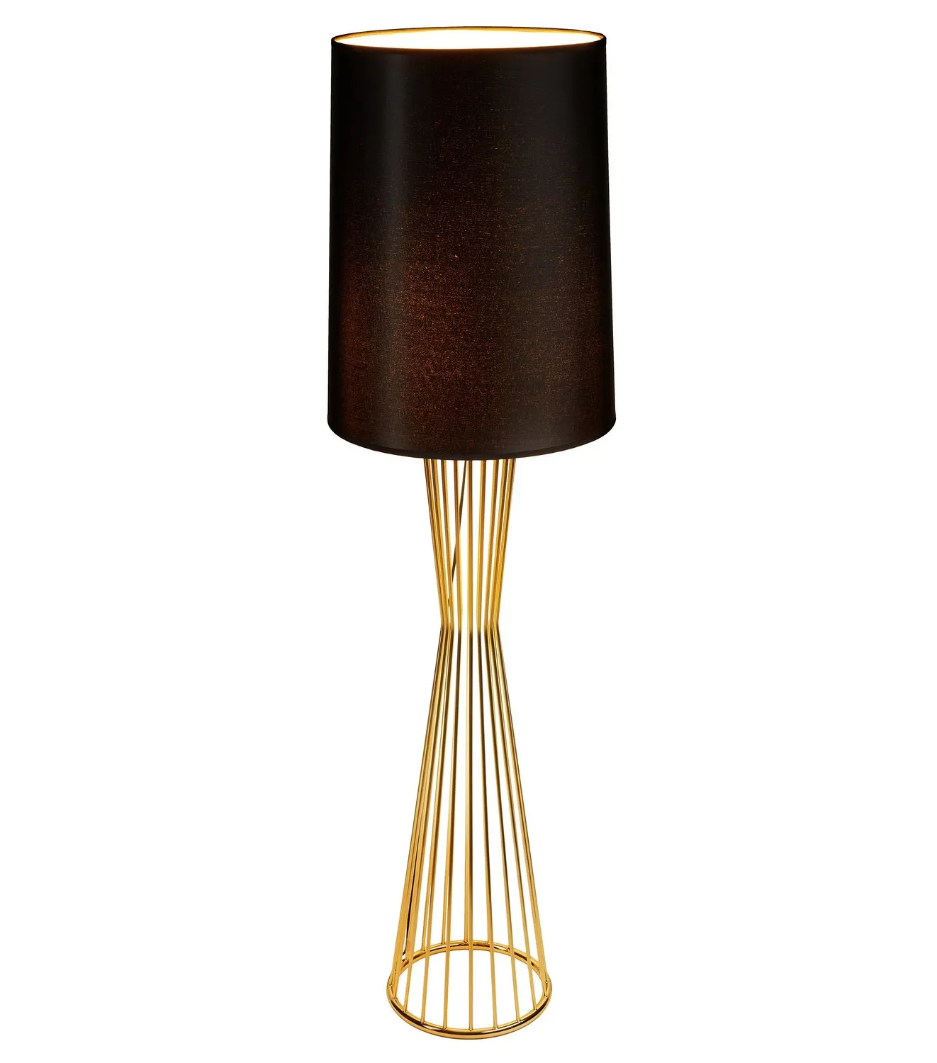 Lampa podłogowa FILO-1 czarno-złota, metalowa, E27, 145 cm - obrazek 4