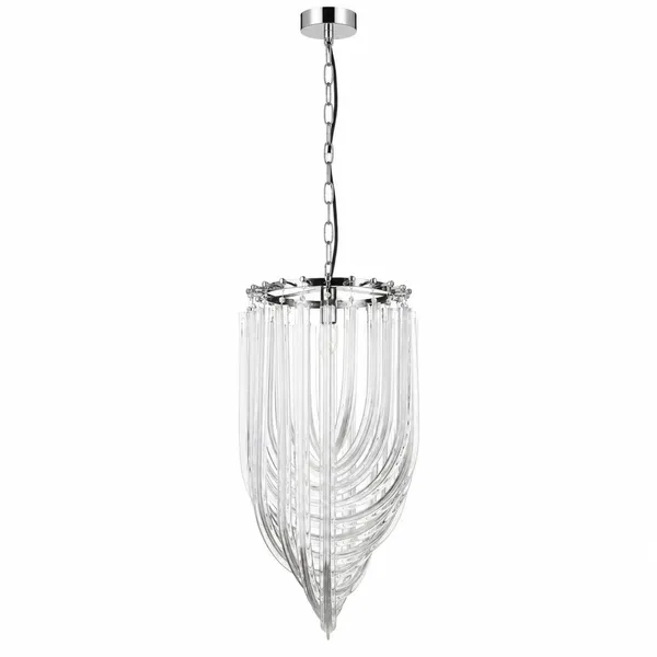 Lampa wisząca WAVE chrom 60 cm kryształowa