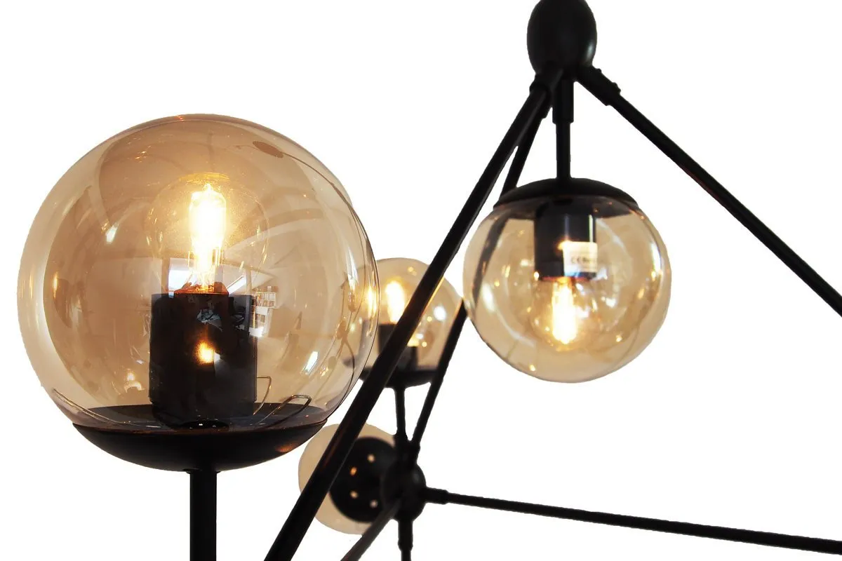 Lampa wisząca ASTRIFERO-15, 110cm - transparentno czarna - obrazek 6