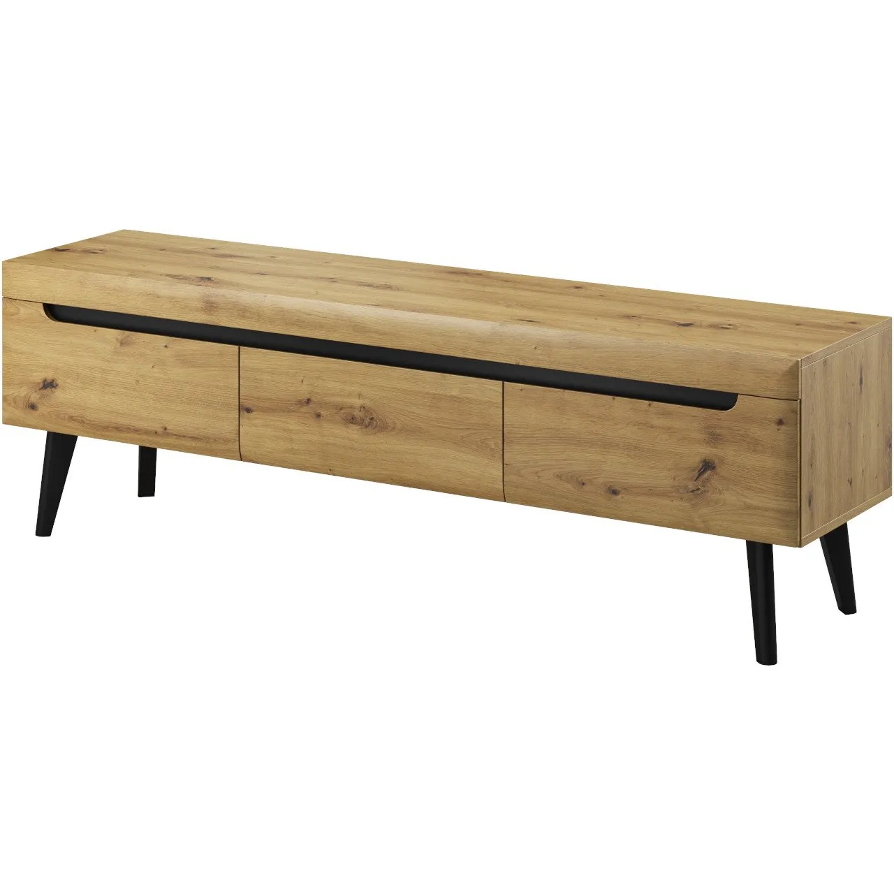 Szafka RTV MARDI 01 dąb artisan / czarny