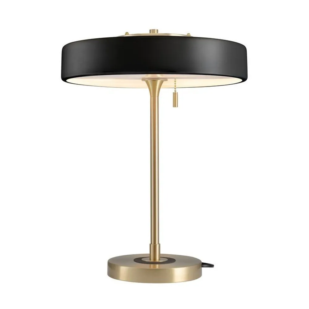 Lampa stołowa ARTDECO 50 cm - czarno - złota