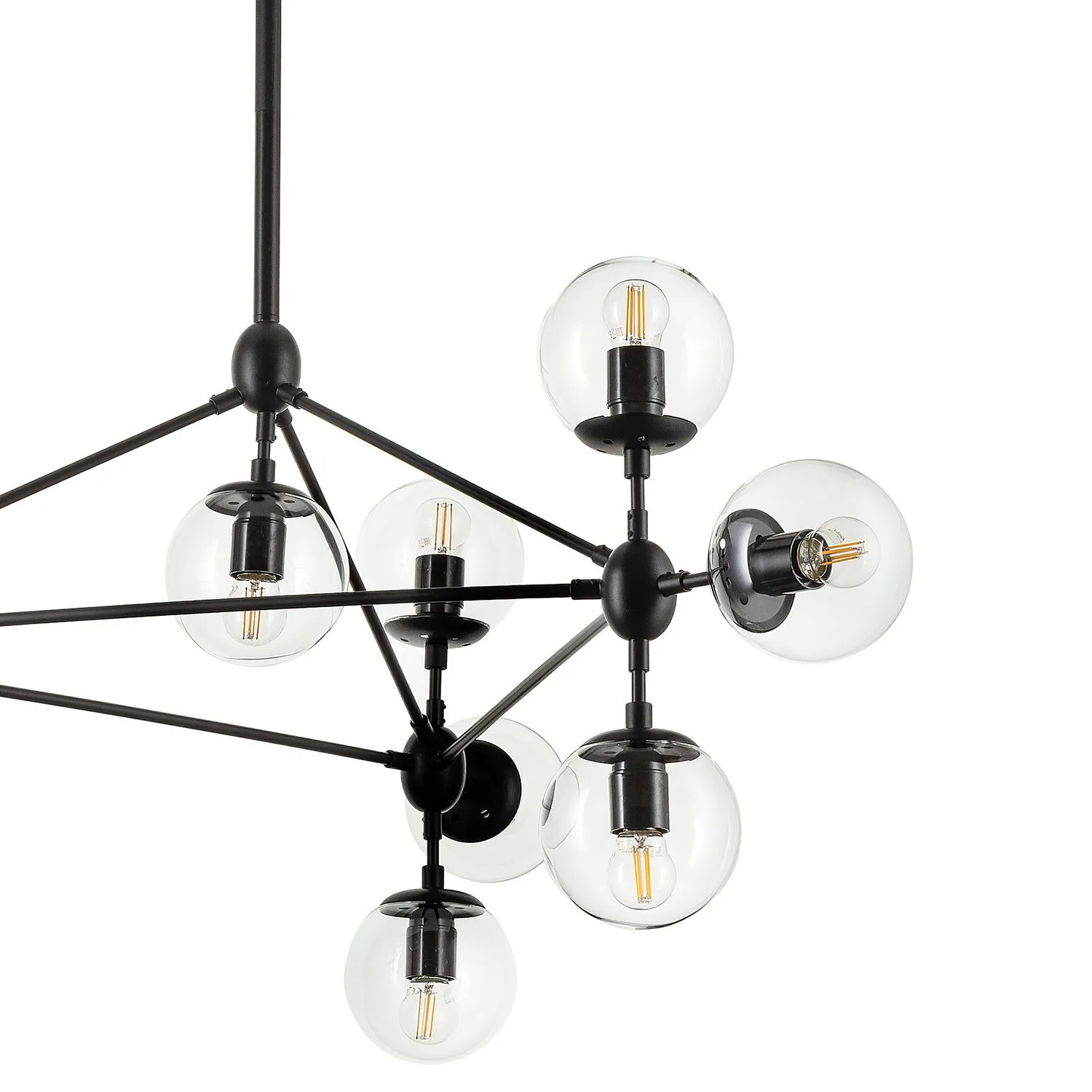 Lampa wisząca ASTRIFERO-10, 90 cm - transparentno czarna - obrazek 6