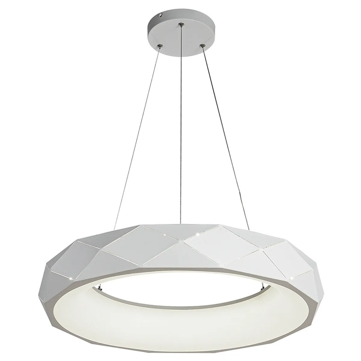 Lampa wisząca Reus biała LED 4000K