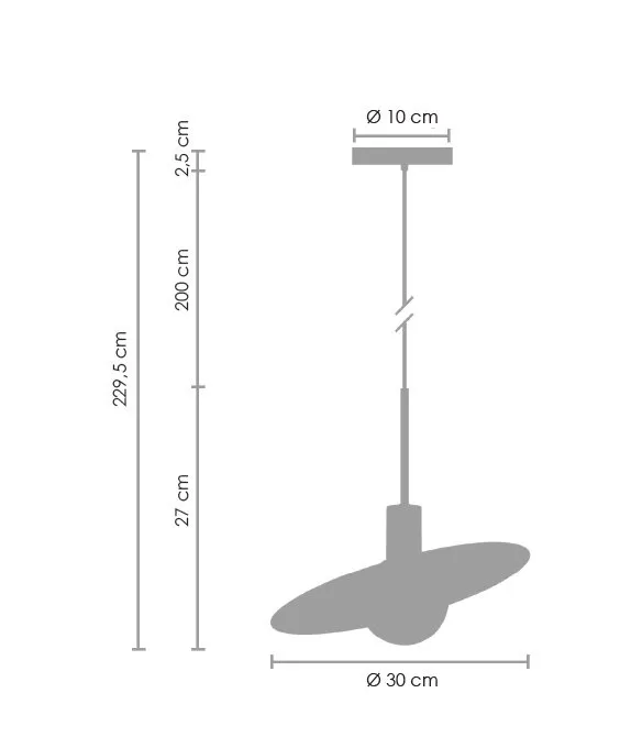 Lampa wisząca JUPITER złota 30 cm - obrazek 12