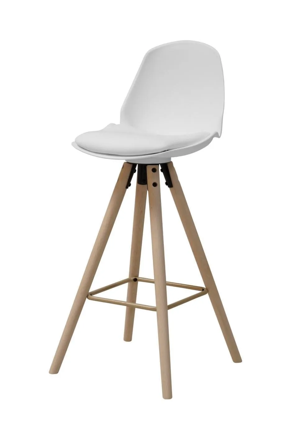 Stołek barowy Oslo biały wood - obrazek 5