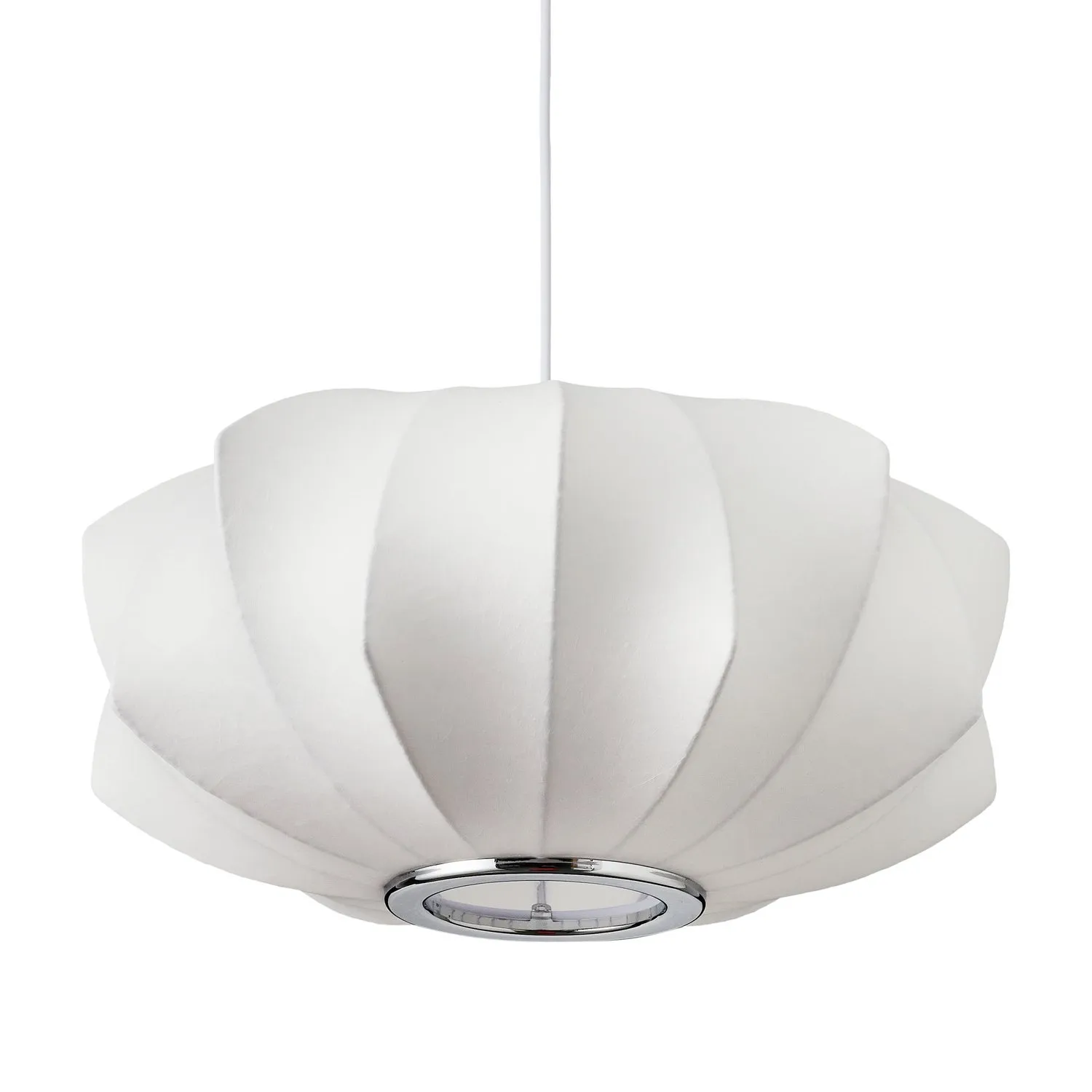 Lampa wisząca SILK V-shape biała 45 cm - nowoczesna i minimalistyczna - obrazek 5