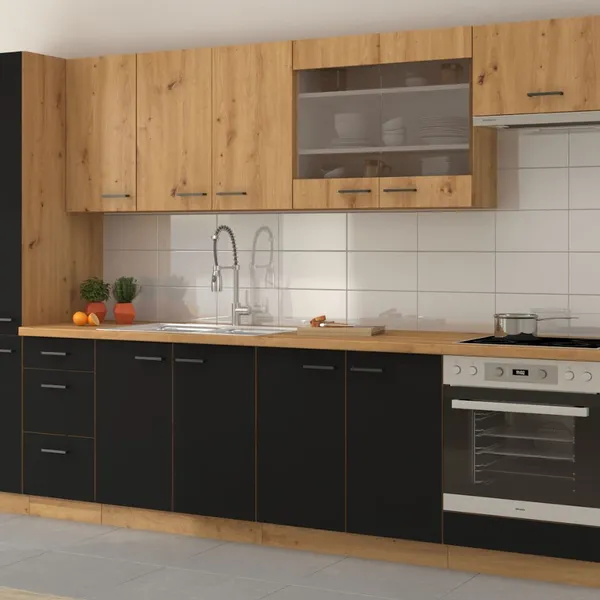 Kuchnia MADERA 2 dąb artisan / czarny