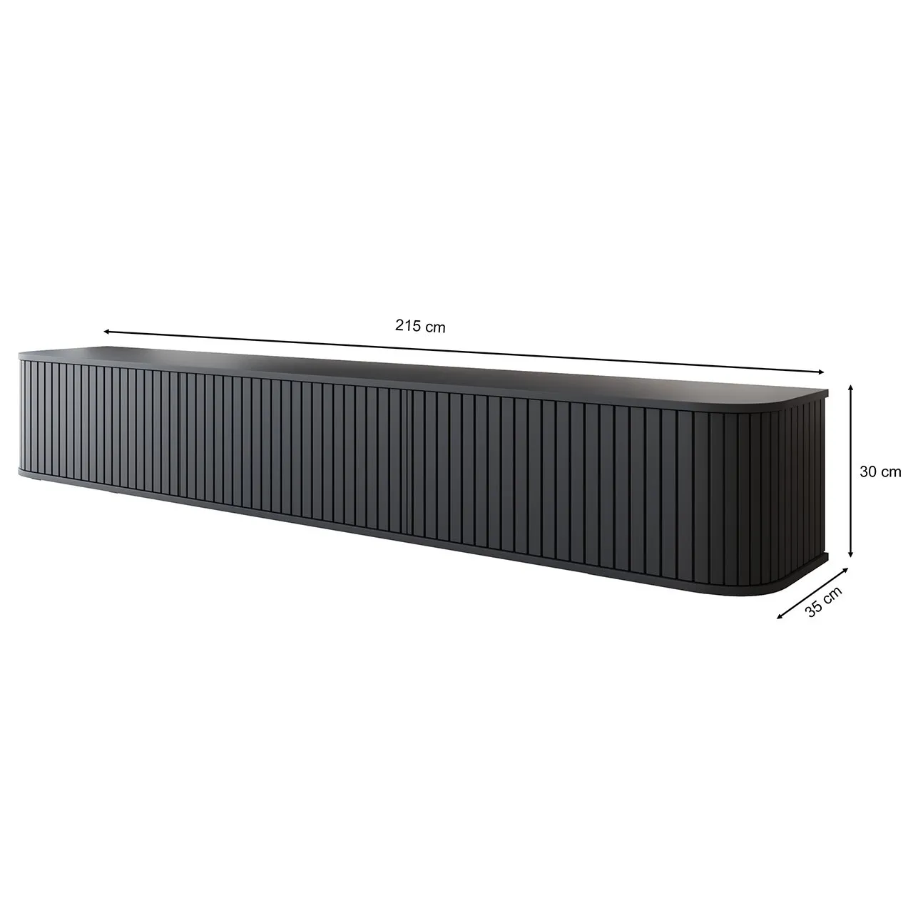 Komoda RTV ZYLIO 215 Czarny - obrazek 2