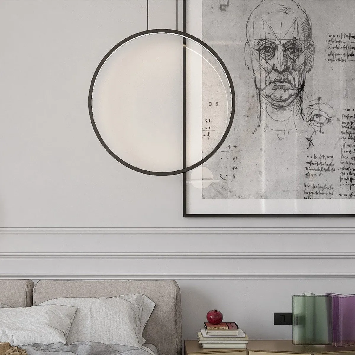 Lampa wisząca Mirror czarna LED 3000K - obrazek 5