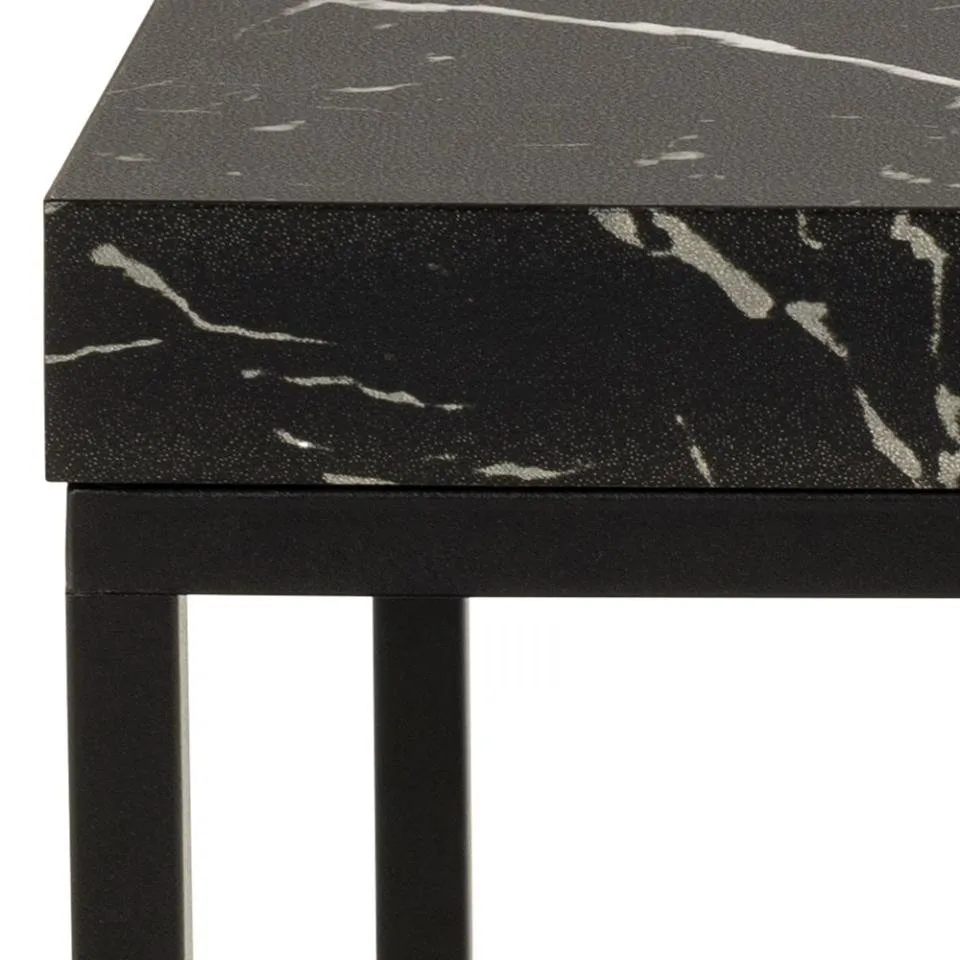 Stolik Barossa 40x40cm czarny marmur - obrazek 3