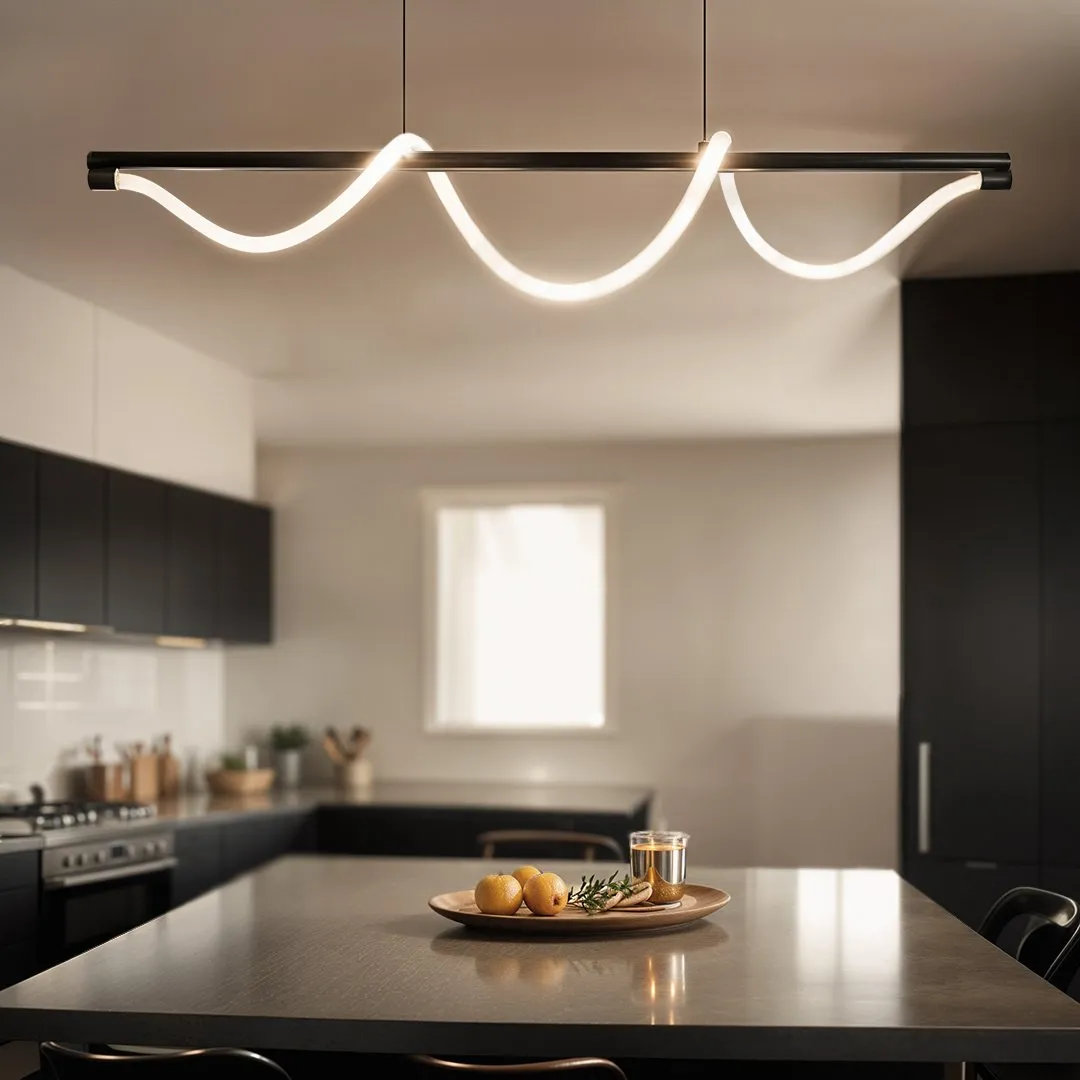 Lampa wisząca Serpente DDXZ004 55W czarna - wężyk gładki - obrazek 4