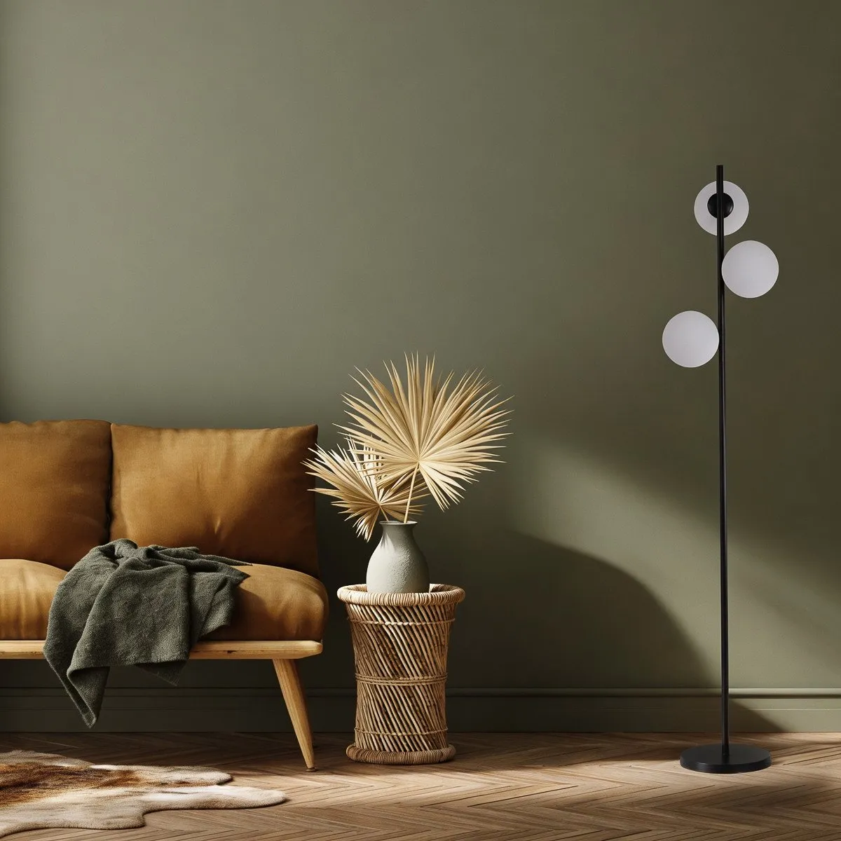 Lampa podłogowa Dorado czarna 3xE14 - obrazek 3