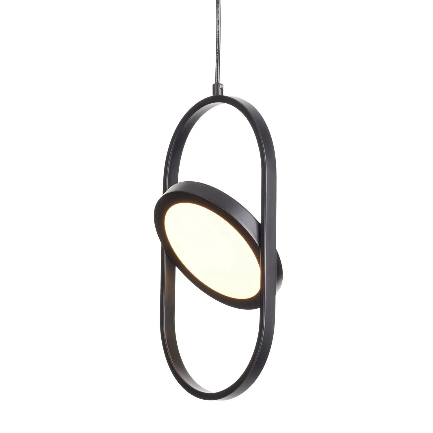 Lampa wisząca ELIPSE MINI, 32 cm - LED, czarna nowoczesna - obrazek 6