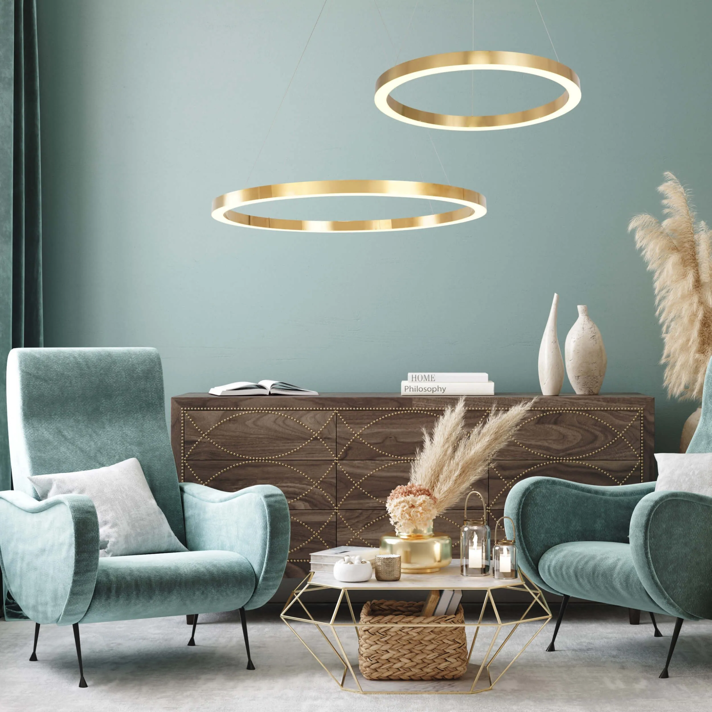Lampa wisząca Midway Shiny złota LED 3000K - obrazek 2